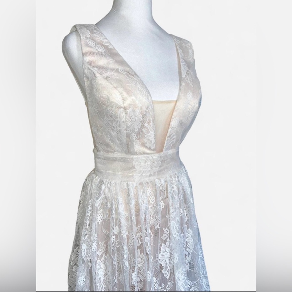 Deep V Lace Dress